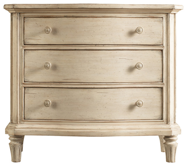 European Cottage Bachelor's Chest, Vintage White Finish Farmhouse