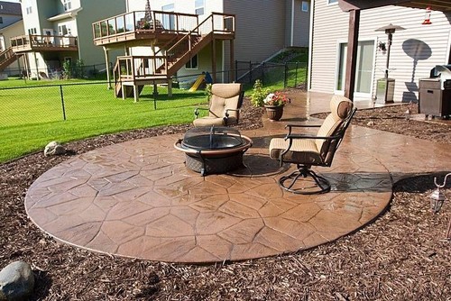Size of fire pit & patio