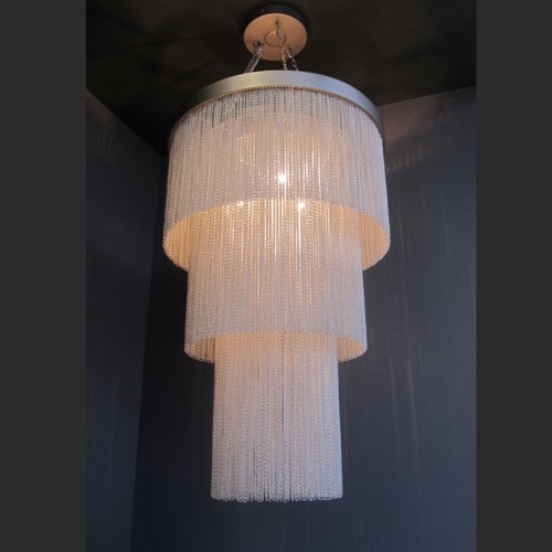 Silver Chain Long Chandelier Contemporary Chandeliers other metro by Tigermoth Lighting