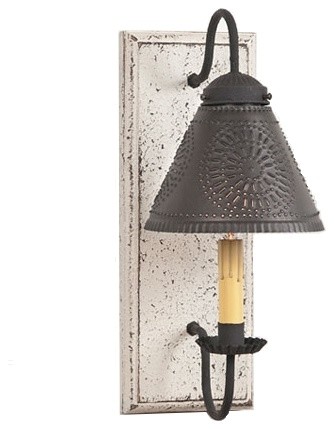 Crestwood Sconce, Vintage White - Farmhouse - Wall Lighting - by The Country Marketplace