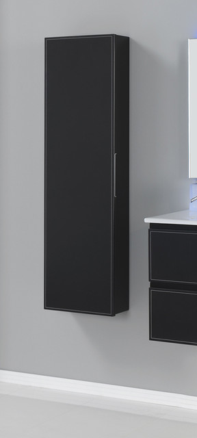 Macral Cuero 15 and 3/4 inches. Wall-mounted cabinet. Black caw ...