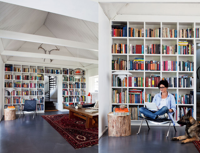 Modern Home Library Design Ideas - contemporary - home office ...
