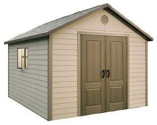 Lifetime 11 x 13.5 ft. Outdoor Storage Shed - Contemporary - Sheds ...