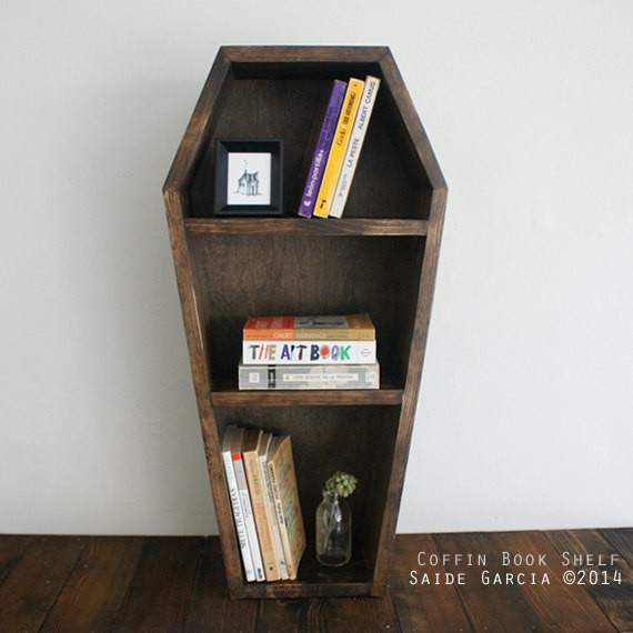 Coffin Bookshelf by Black Willow Gallery Eclectic Bookcases by Etsy