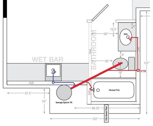 Hook up sewage ejector pump