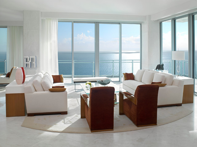 Ocean Penthouse Miami Beach - contemporary - living room - miami ...