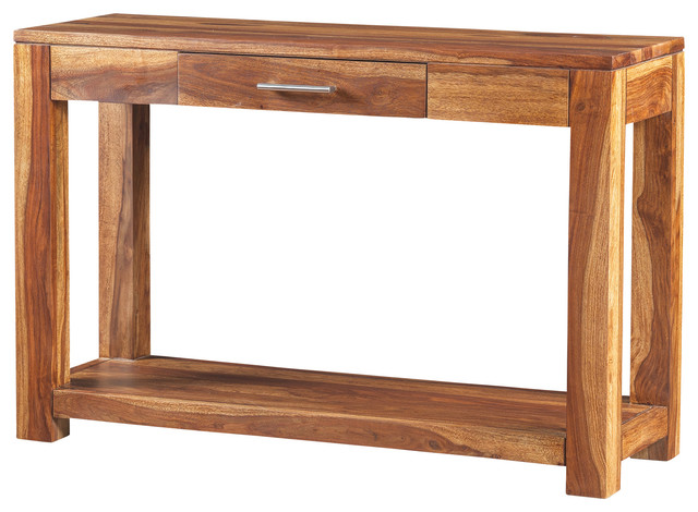 Tamarai Console Table Made of Rosewood , Light Brown ...
