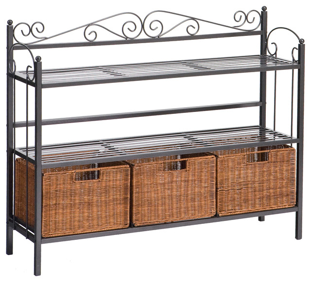 Petaluma 3Drawer Baker's Rack Contemporary Baker's Racks by Shop