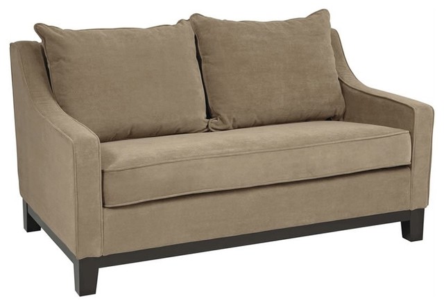 Ave Six Regent Love Seat In Easy Brownstone Contemporary