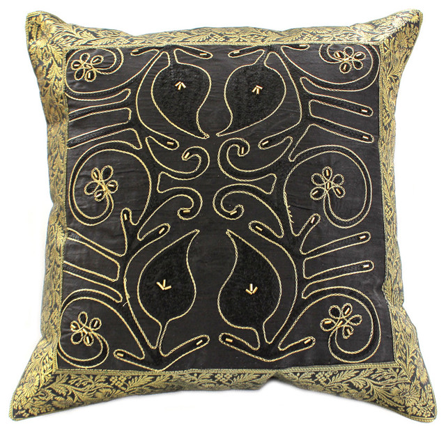 Decorative Pillow Covers - Asian - Pillows - boston - by Banarsi Designs