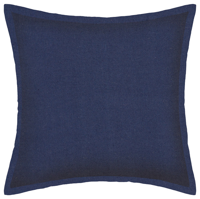 26"x26" Euro Sham, Solid Blue Transitional Pillowcases And Shams by C & F Enterprises