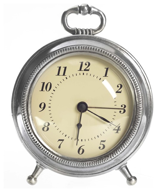 Match Pewter Toscana Alarm Clock Traditional Alarm Clocks boston