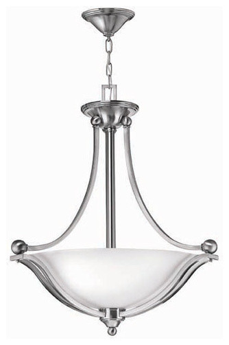 Hinkley Lighting 4652BN Pendant 3 Light Foyer Bolla Collection traditional-pendant-lighting