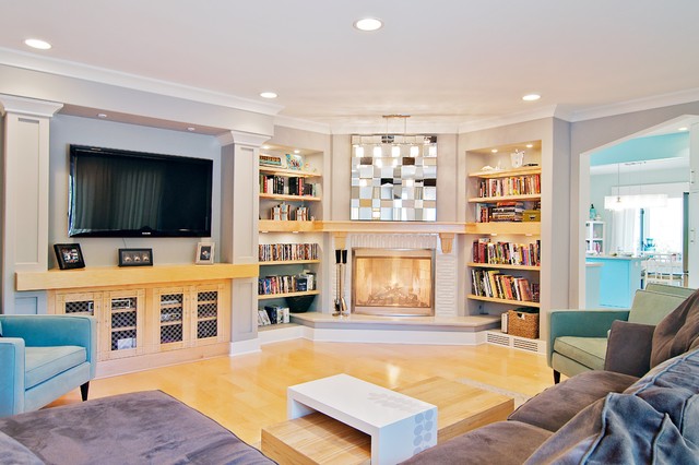 Corner Fireplaces Give Rooms a Design Edge