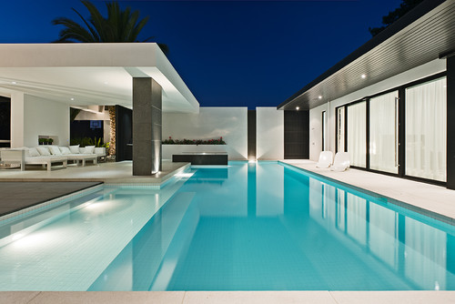contemporary pool art home decor