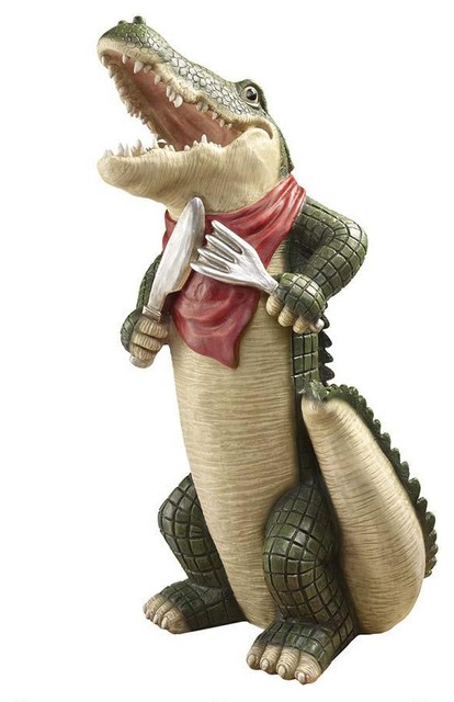 resin alligator statue