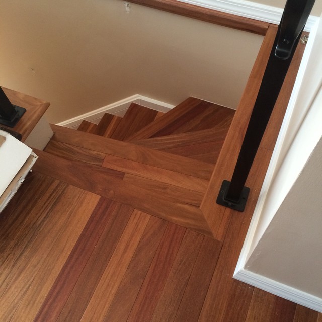 Brazilian teak stairs traditional