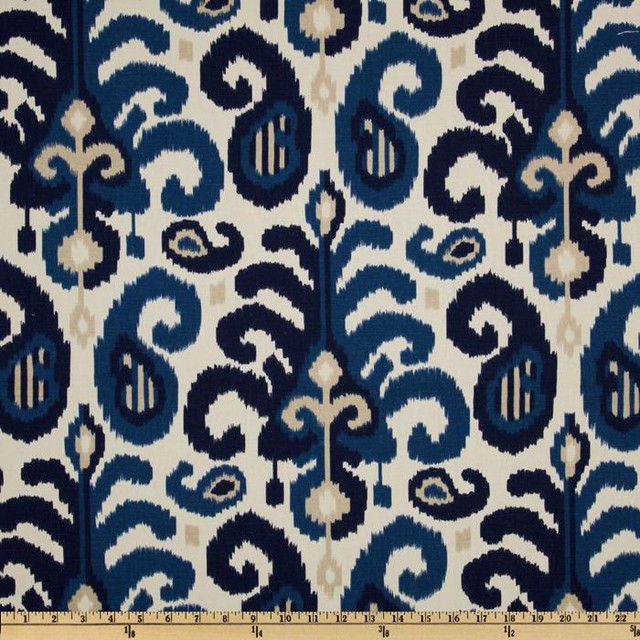 Spa Blue Ikat Fabric