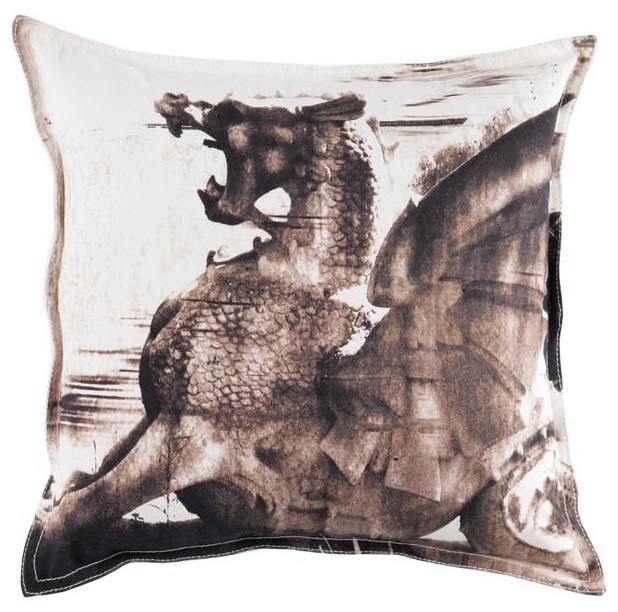 Aidan Gray Dragon Pillow Cover traditional-decorative-pillows