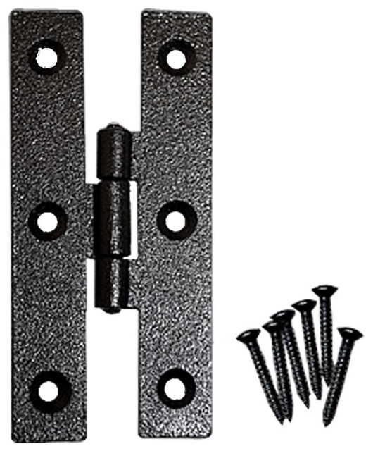 Hinges Black Wrought Iron H Hinge Flush 3'' H Modern Hinges