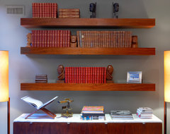 Floating Rosewood Shelves modern wall shelves