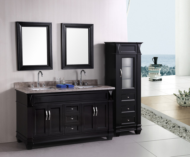 Hudson 60quot; Double Bathroom Vanity set traditionalbathroomvanities 