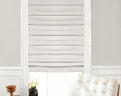 Laura Ashley Soft Fold Roman Shades in Casualle Milk traditional-roman-shades