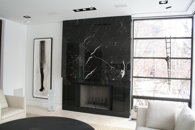 Black And White Modern Marble Fireplace Surround Fireplace Fireplace Remodel
