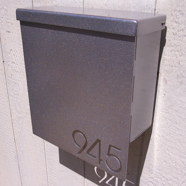 Address PCustom House Number Mailbox No. 1310 Drop Front in Powder