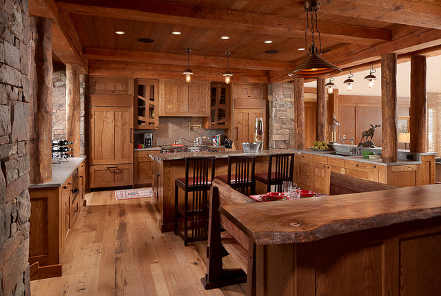 rustic kitchen lighting Image