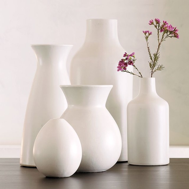 Pure White Ceramic Vase Collection Contemporary Vases by West Elm