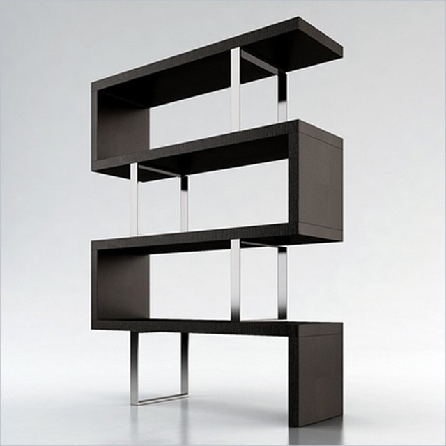 Modloft Pearl Modular Wood Bookcase in Wenge - Modern - Bookcases 