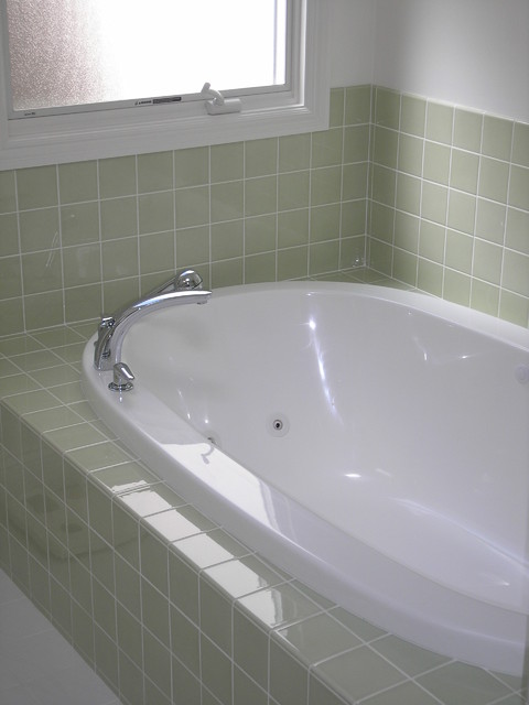 Straight and Simple modern-bathroom