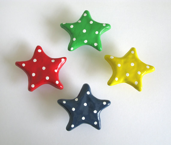 Light Blue Star Knob by Knobs eclectic knobs