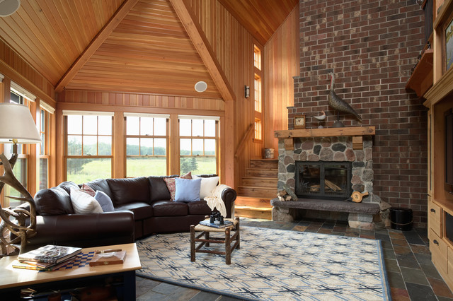 Otter Tail Hunting Lodge - Rustic - Living Room ...