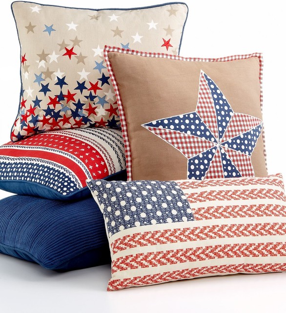 Martha Stewart Collection Bedding, Americana Stars and Stripes Pillows