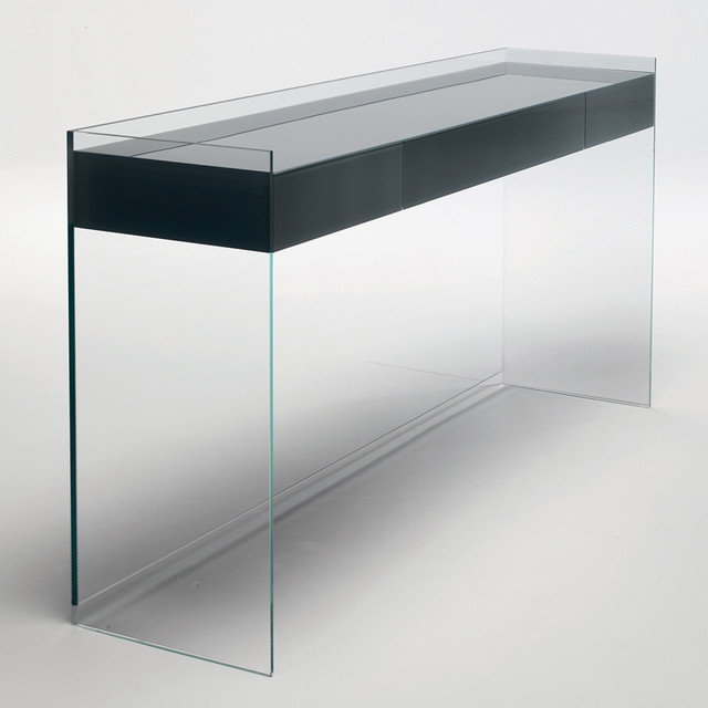 modern glass console tables