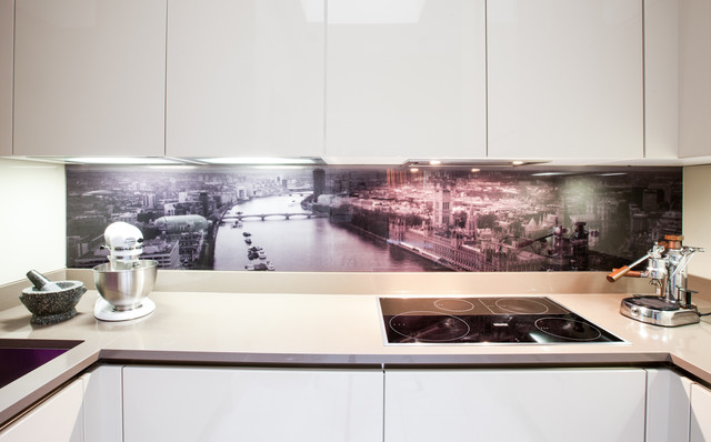 Glass Splashback contemporary kitchen - contemporary - kitchen ...