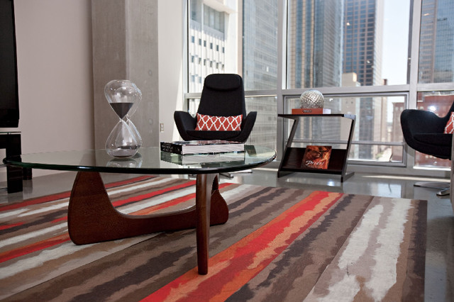 Downtown Bachelor Loft contemporary living room
