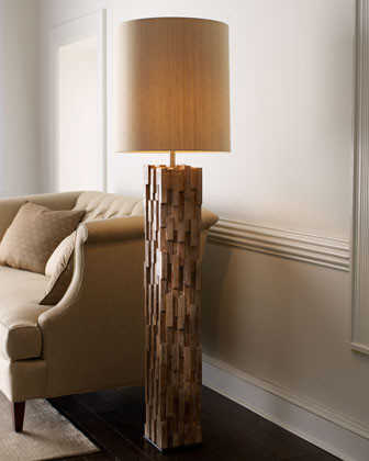 Natural Wood Floor Lamp - Traditional - Floor Lamps - by Horchow