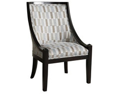 Powell High Back Accent Chair - Brown and Blue contemporary chairs