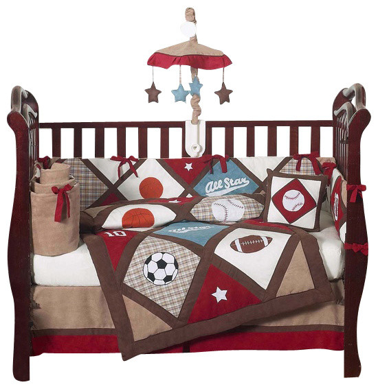 All Star Sports 9Piece Baby Bedding Set Contemporary Cribs by