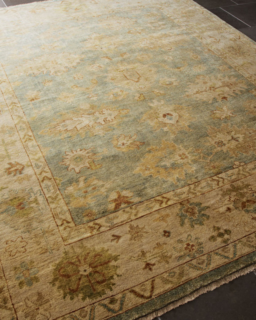 Ralph Lauren Home Langford Riverwashed Blue Rug Traditional Rugs
