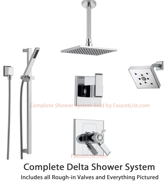 Delta Arzo Collection Chrome Finish Custom Shower System SS17T8691