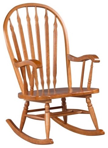 Hudson Bow Back Rocking Chair - Traditional - Rocking Chairs - by Hayneedle