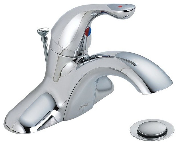 Delta 520LFHGMHDF Chrome Centerset Bathroom Faucet with Diamond Seal
