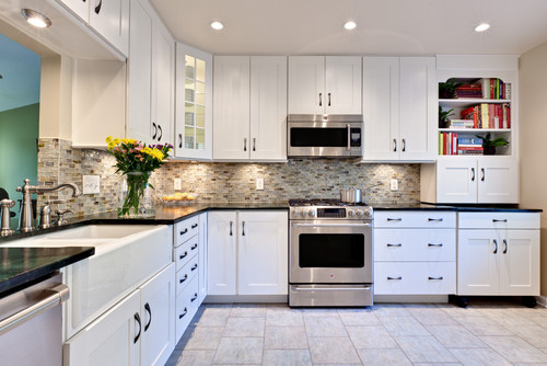 modern-day white kitchen