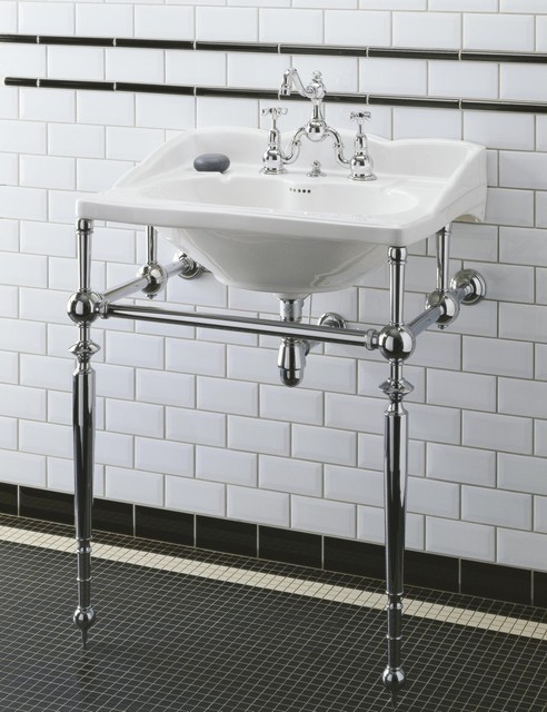 Herbeau Empire Sink & Metal Washstand - traditional - bathroom ...