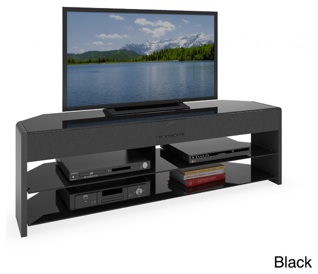 CorLiving Santa Brio 57inch TV Stand with Sound Bar Contemporary Entertainment Centers And