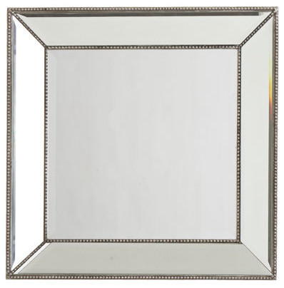 Square Vintage Mirror Frame Beaded Frame Mirror Square Traditional Floor Mirrors